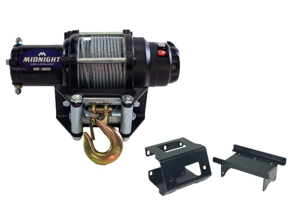 Viper 50 Ft Winch 3000 lb Steel w/ Mount For Polaris Sportsman XP 550 2009-14