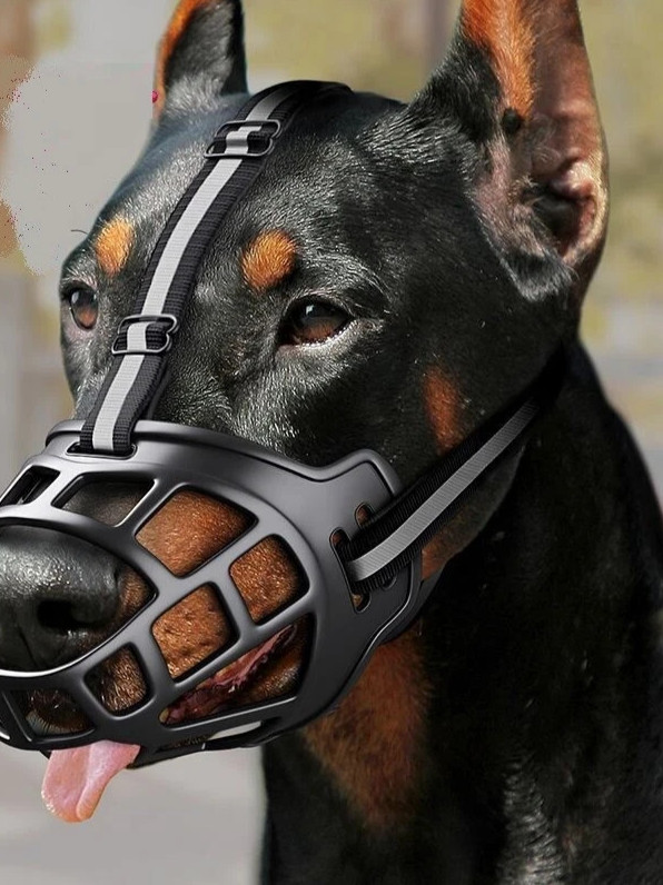 Adjustable Pet Dog No Bite Muzzle Cage Mouth Mesh Cover For XS S M L XL XXL USA