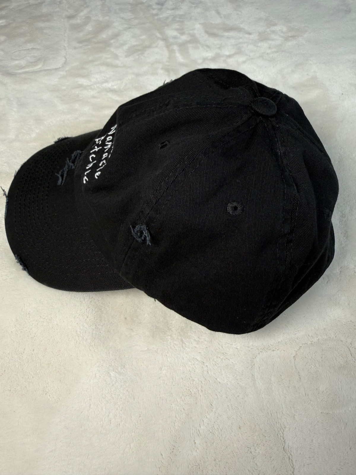 Namaste Bitches Black Distressed Dad Baseball Hat | Adjustable | OSFM