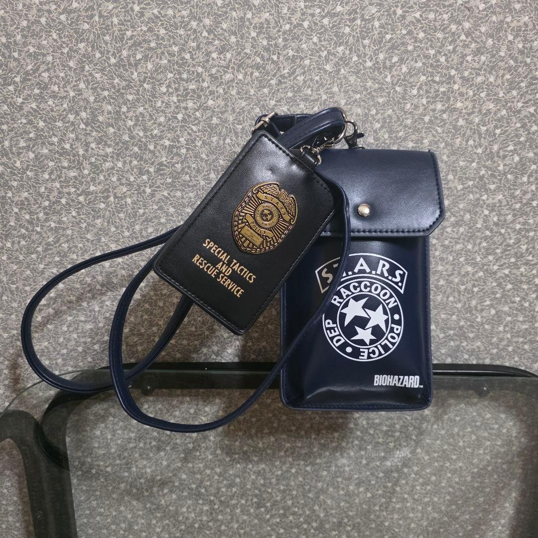 USJ Biohazard 2024 S.T.A.R.S. Pass Case Navy Raccoon Police Badge Used Bag