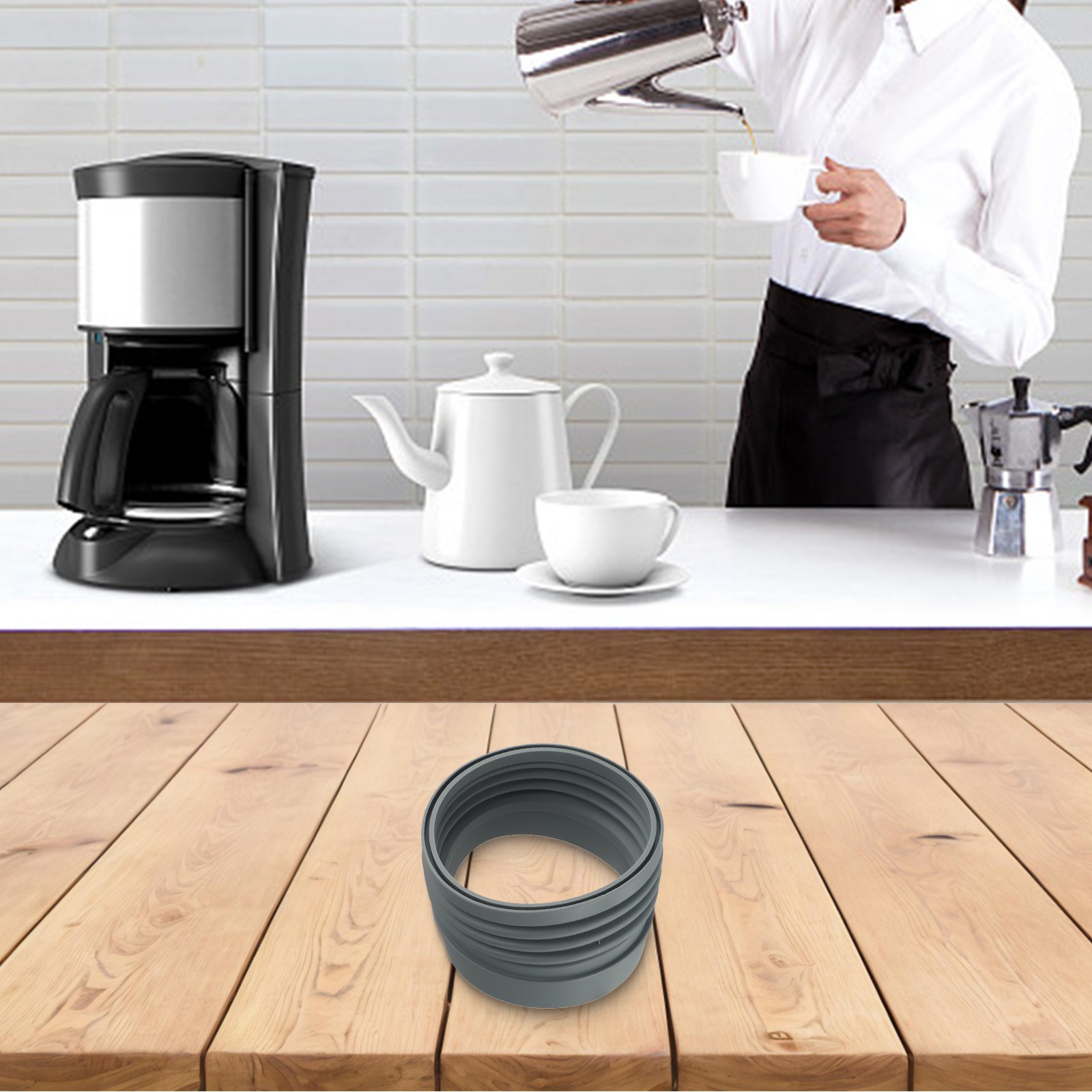 Silicone Bellow for Fellow OPUS Coffee Grinder Efficient Extraction Grey
