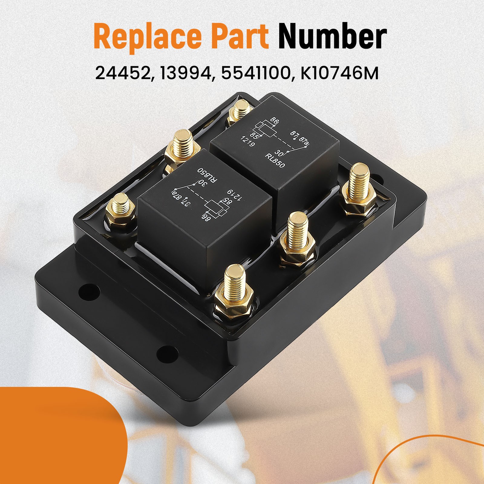 Forward & Reverse Relay Module Six Terminal for Tarp and Winch Motor Snow Plow