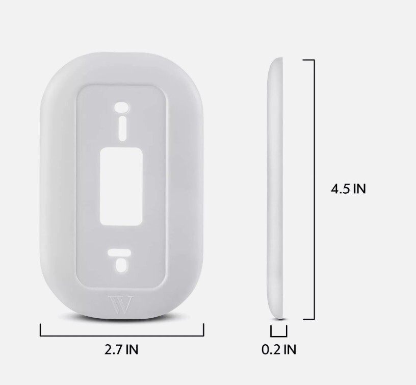 Wall Plate Mounting Bracket for Wyze Video Doorbell (White)