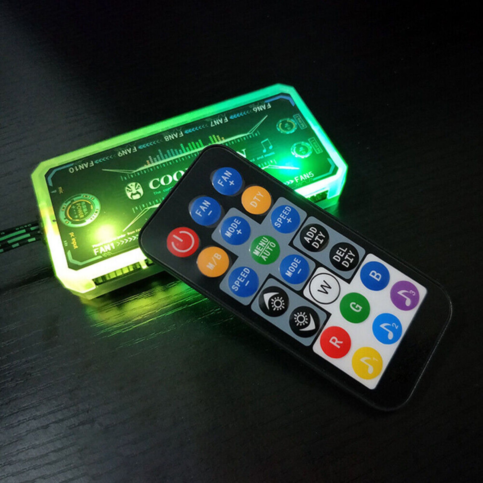 RGB Fan Controller 12cm Remote Control Computer Case PC Cooling Chassis