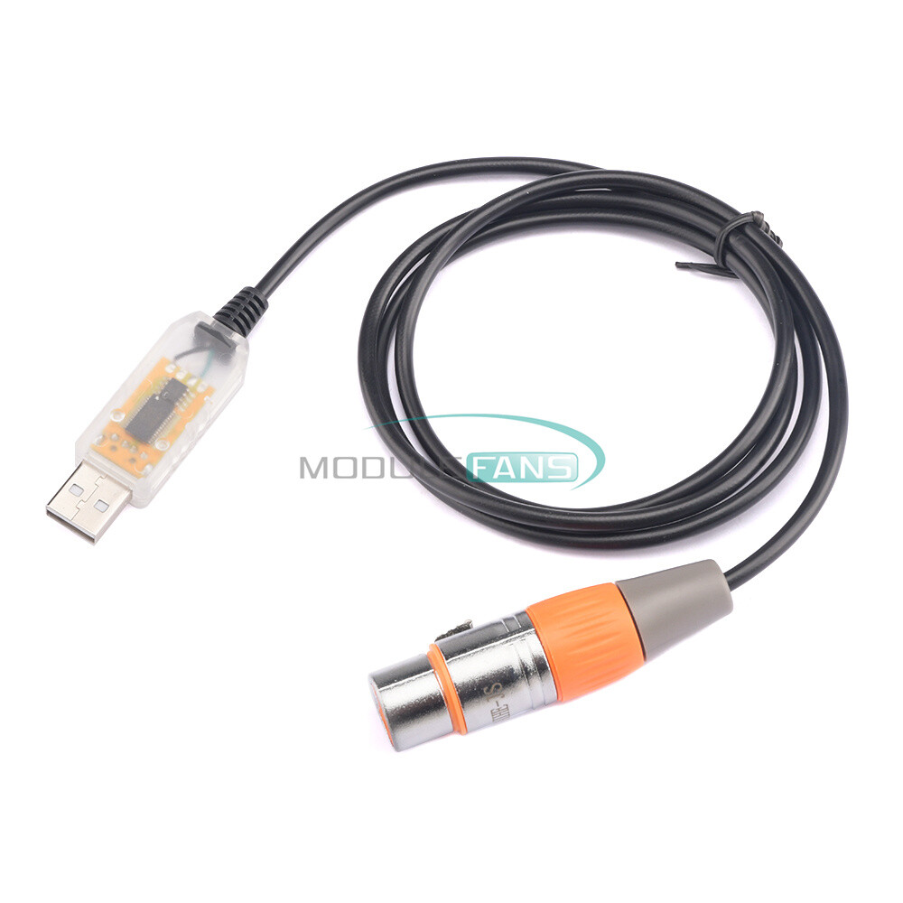 USB to DMX Interface Adapter Cable Stage Light PC DMX512 Controller Dimmer