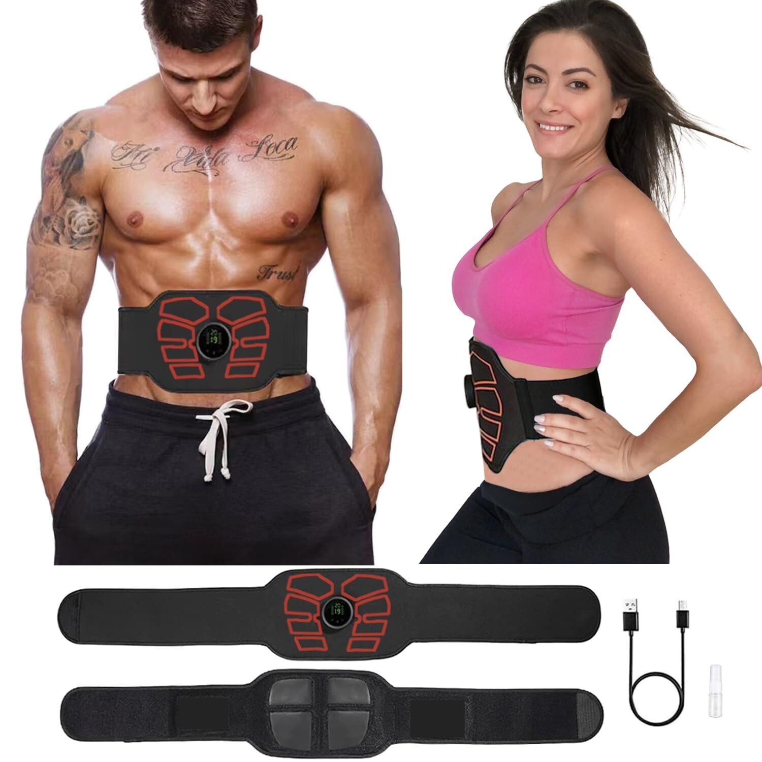 EMS Muscle Stimulator, ABS Stimulator, Abdominal Toning Belt Home O... Fast Ship
