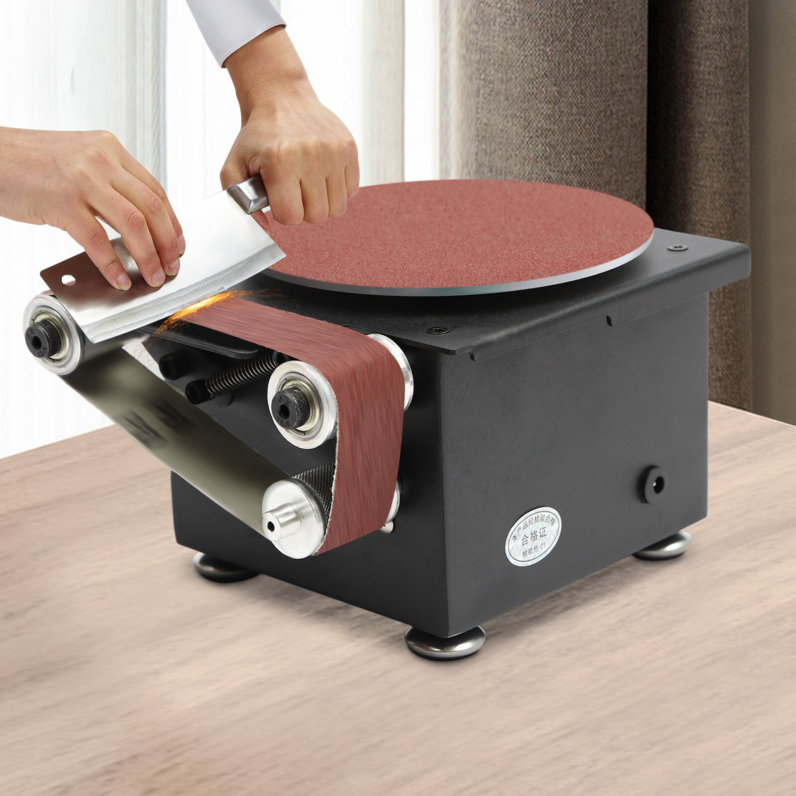 6inch Electric Disc Sander Machine Edge Sharpener Mini Bench Polisher Tools Kits