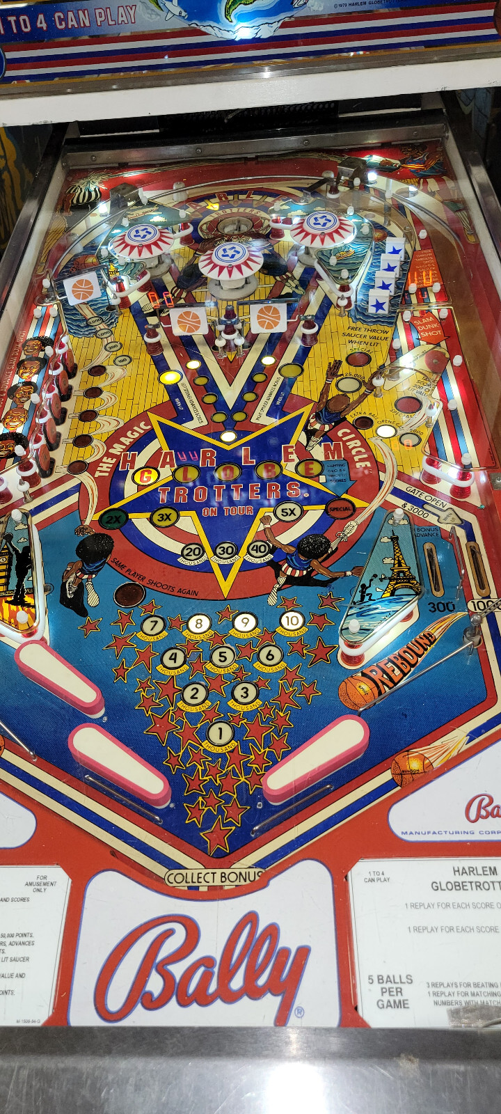 1979 Harlem Globetrotters Pinball Machine