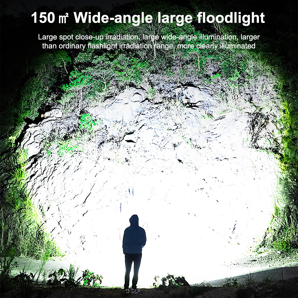 2Pcs 99000000 Lumen Super Bright LED Tactical Flashlight Rechargeable Work Light