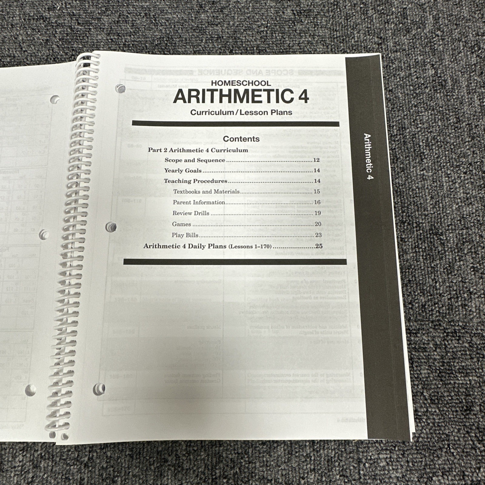 ABeka Homeschool Arithmetic 4 Curriculum / Lesson Plans 4th edition + Work Text