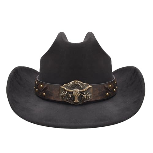 Cowboy Hat for Men & Women Medium Black