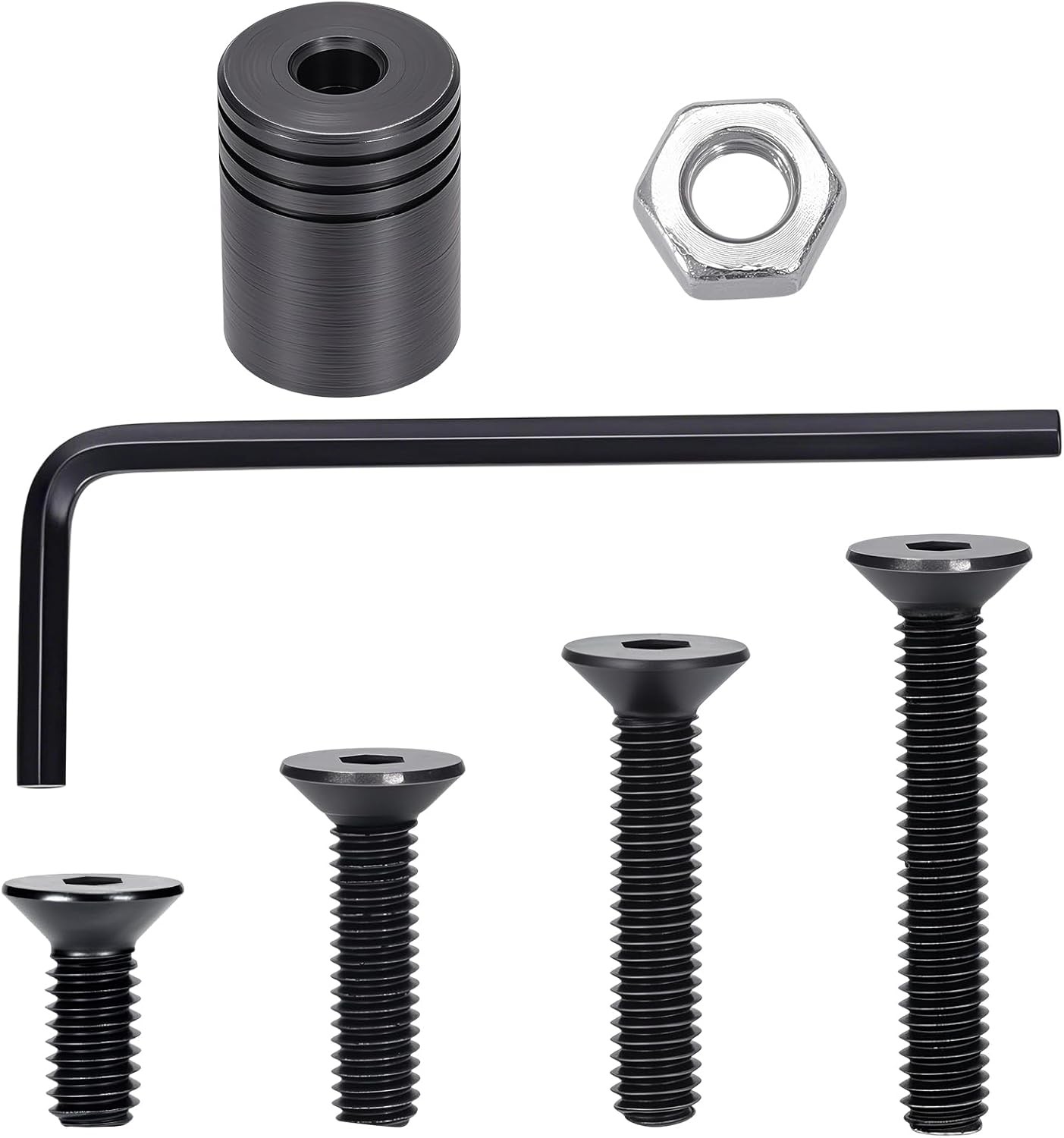 Quick Detach Swivels Mount Base Adapter Kit, Black Metal Stud Wrench, 7 Pcs
