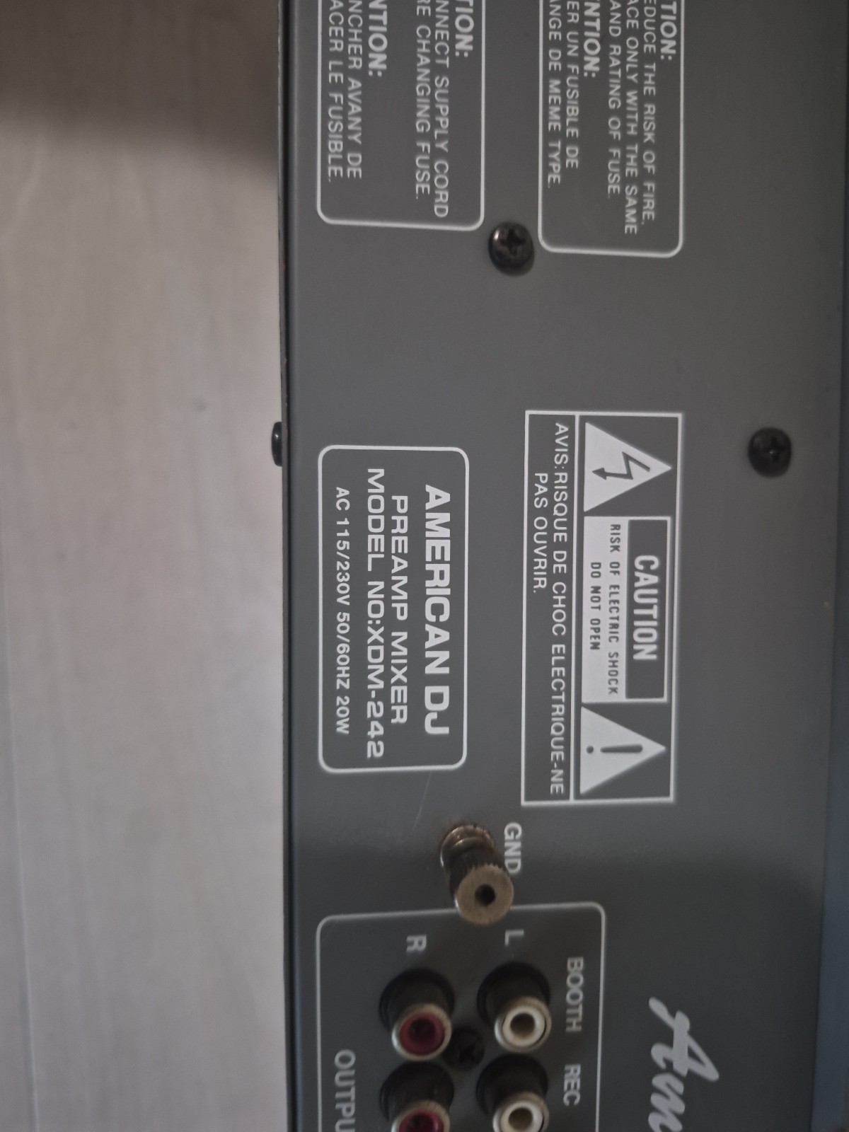 American DJ Audio XDM-242 Missing Knobs SEE PICS
