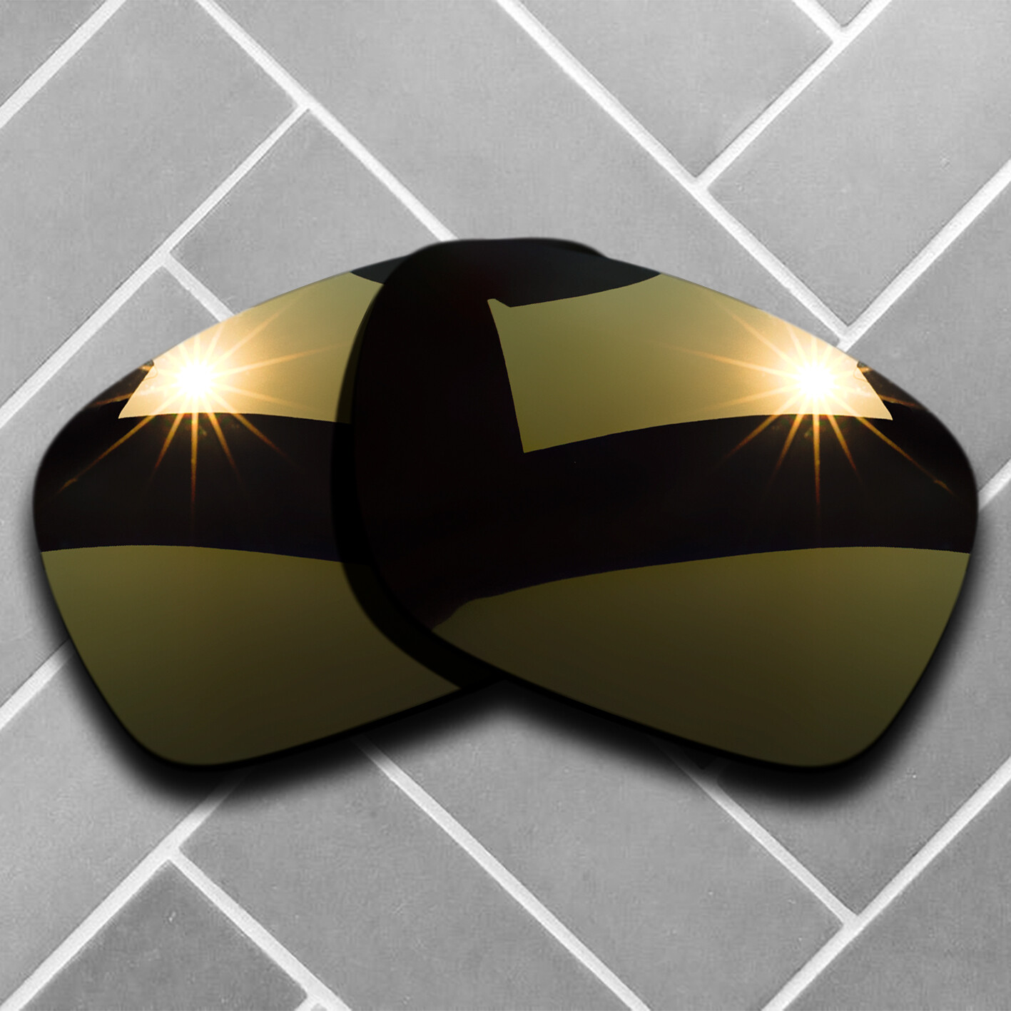 Polarized Copper Mirrored Replacement Lenses for-Oakley Holbrook OO9102