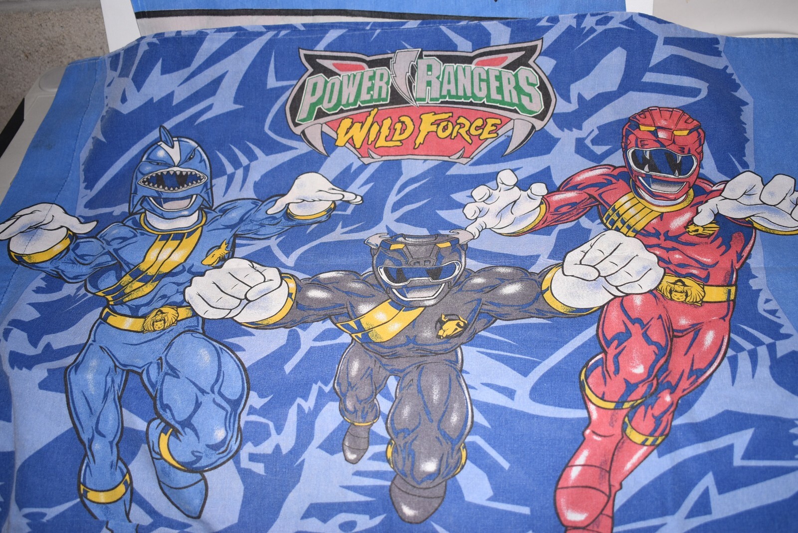 Power Rangers Pillowcase 2002 Wild Force Standard Size & Twin Bed Sheet