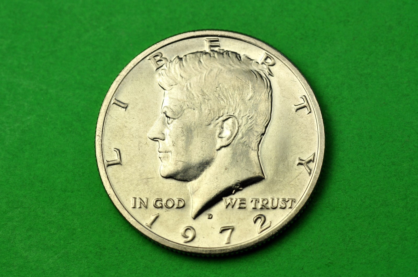 1972-D Choice BU Mint State Kennedy US Half Dollar coin