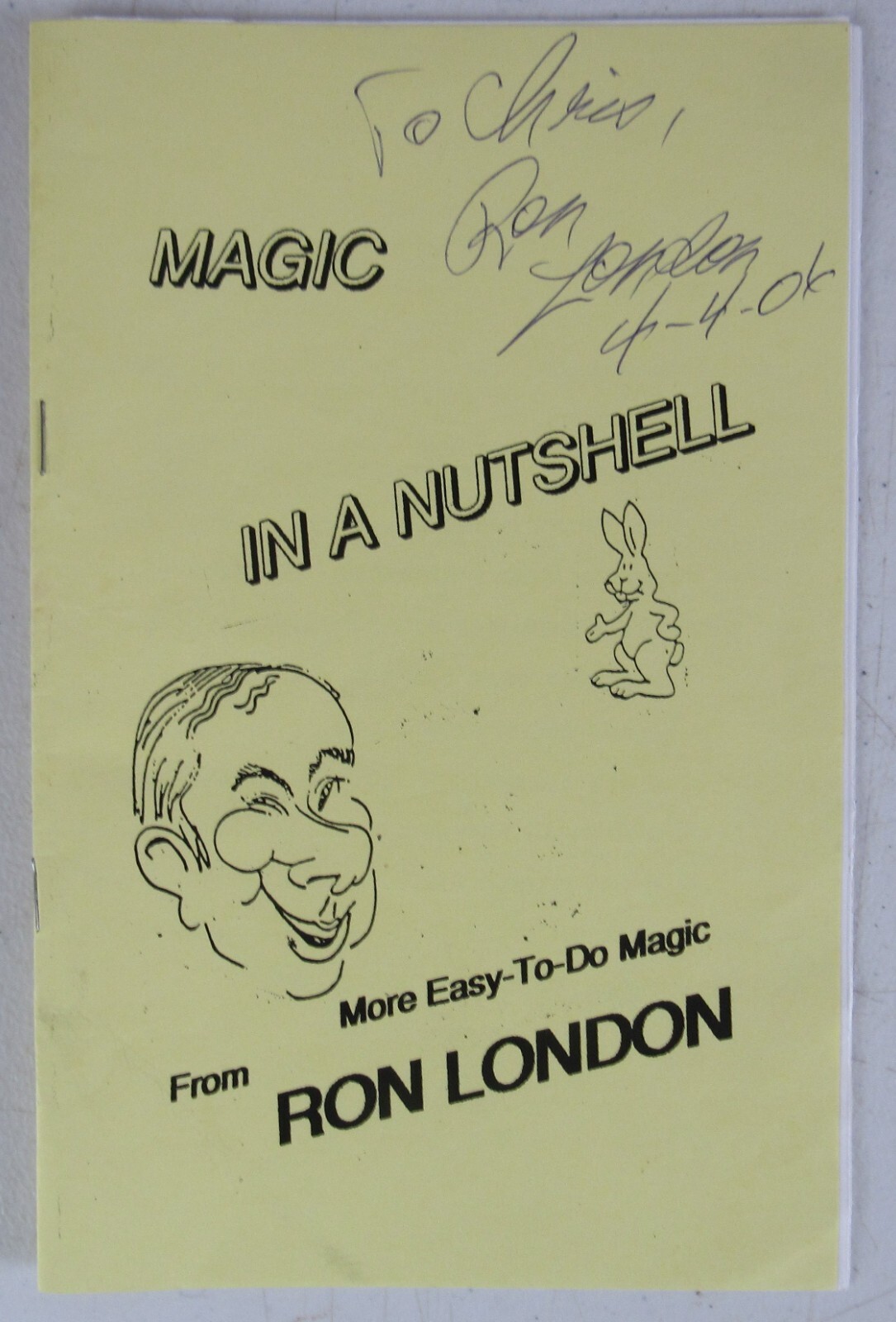 Ron London Magic in a Nutshell Signed Magic Tricks MZ10F