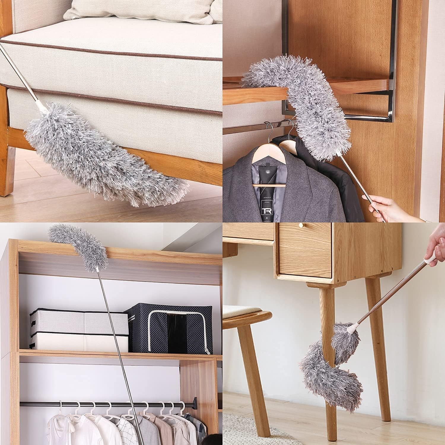 Extendable Microfiber Duster for High Ceilings - 30'' to 100'' Adjustable