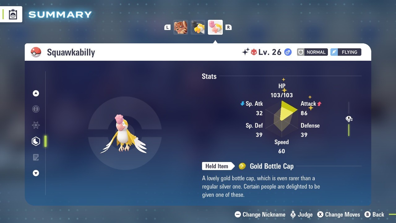 Pokémon Legends: Z-A Shiny Squawkabilly 6iv ✨Max EV✨ ALPHA