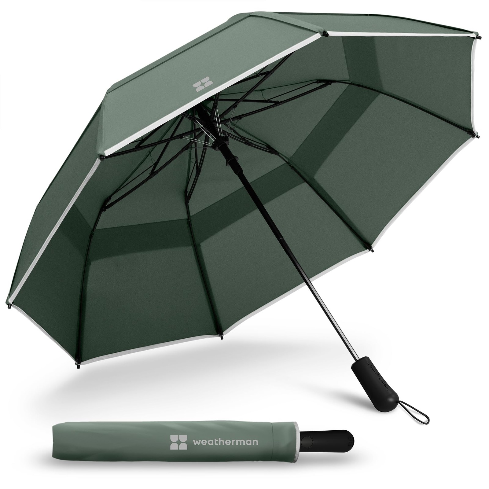 Premium Collapsible Small Travel Umbrella Compact - Windproof, Resists Up to ...