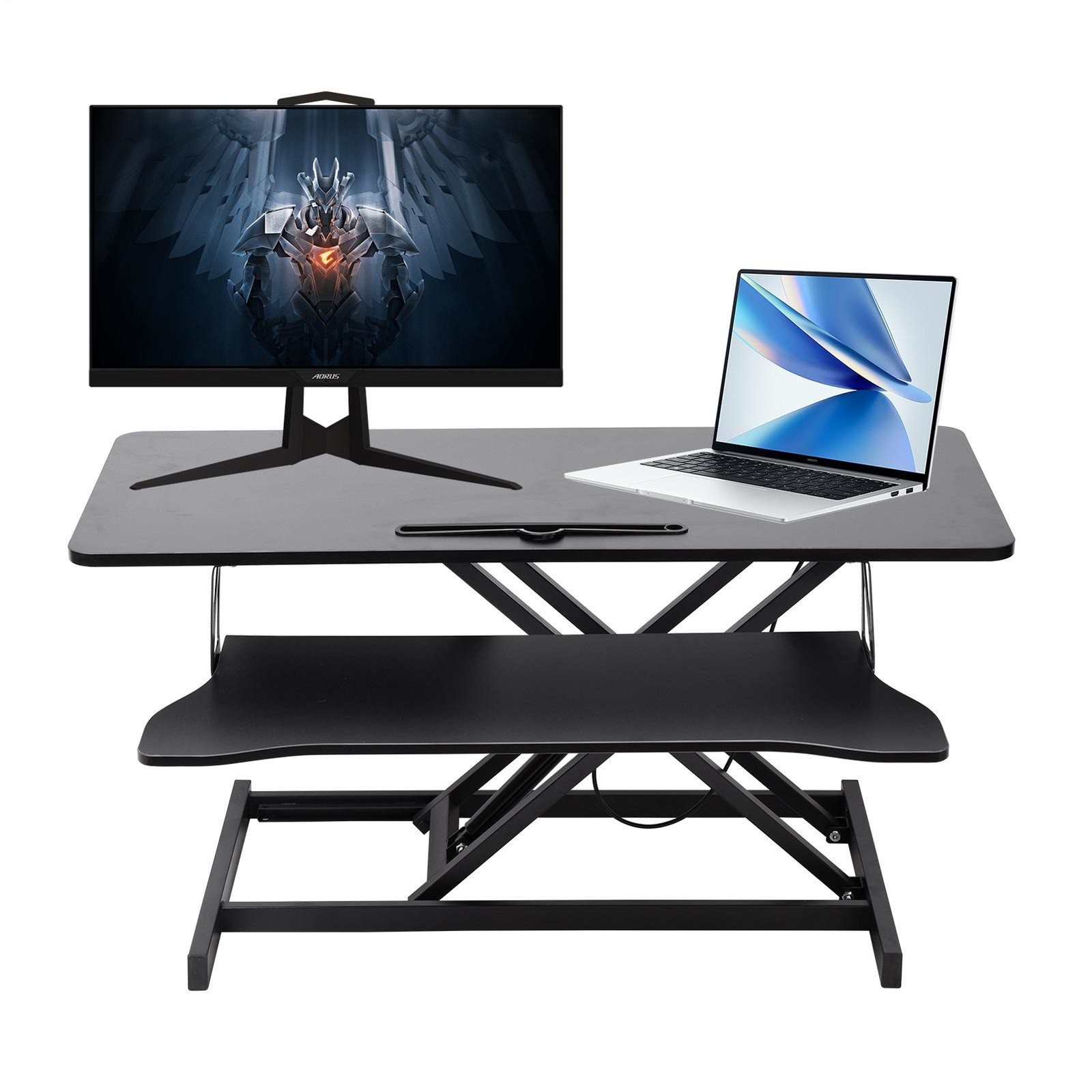 37" Home Office Desk Riser Adjustable Standing Desk Converter Adjustable