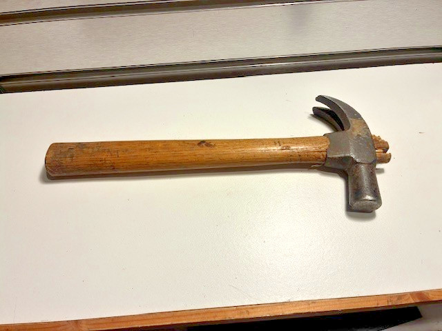 VINTAGE ANTIQUE FAT NOSE HEAVY DUTY CLAW HAMMER Wall art