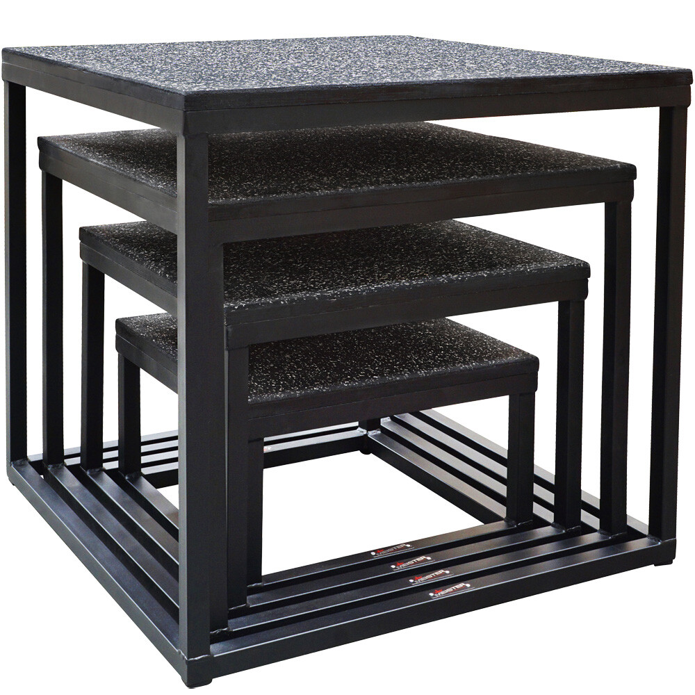 MEISTER ELITE STEEL PLYO JUMP BOX SET for GYMS - 12" 18" 24" 30" FREE SHIPPING