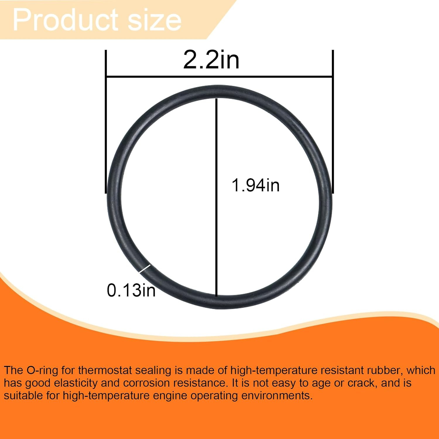 (3-Pack) RG-571 Thermostat Seal O-Ring, Engine Cooling System Gasket, Prevent...
