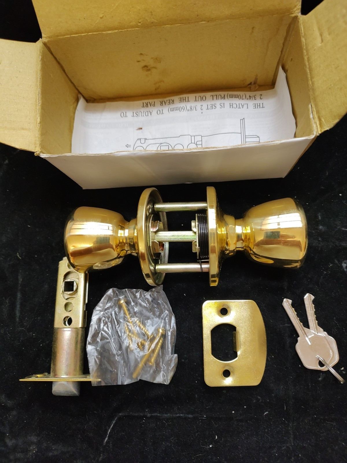 Polished Brass Door Lock - multiple locks & key codes great for rentals