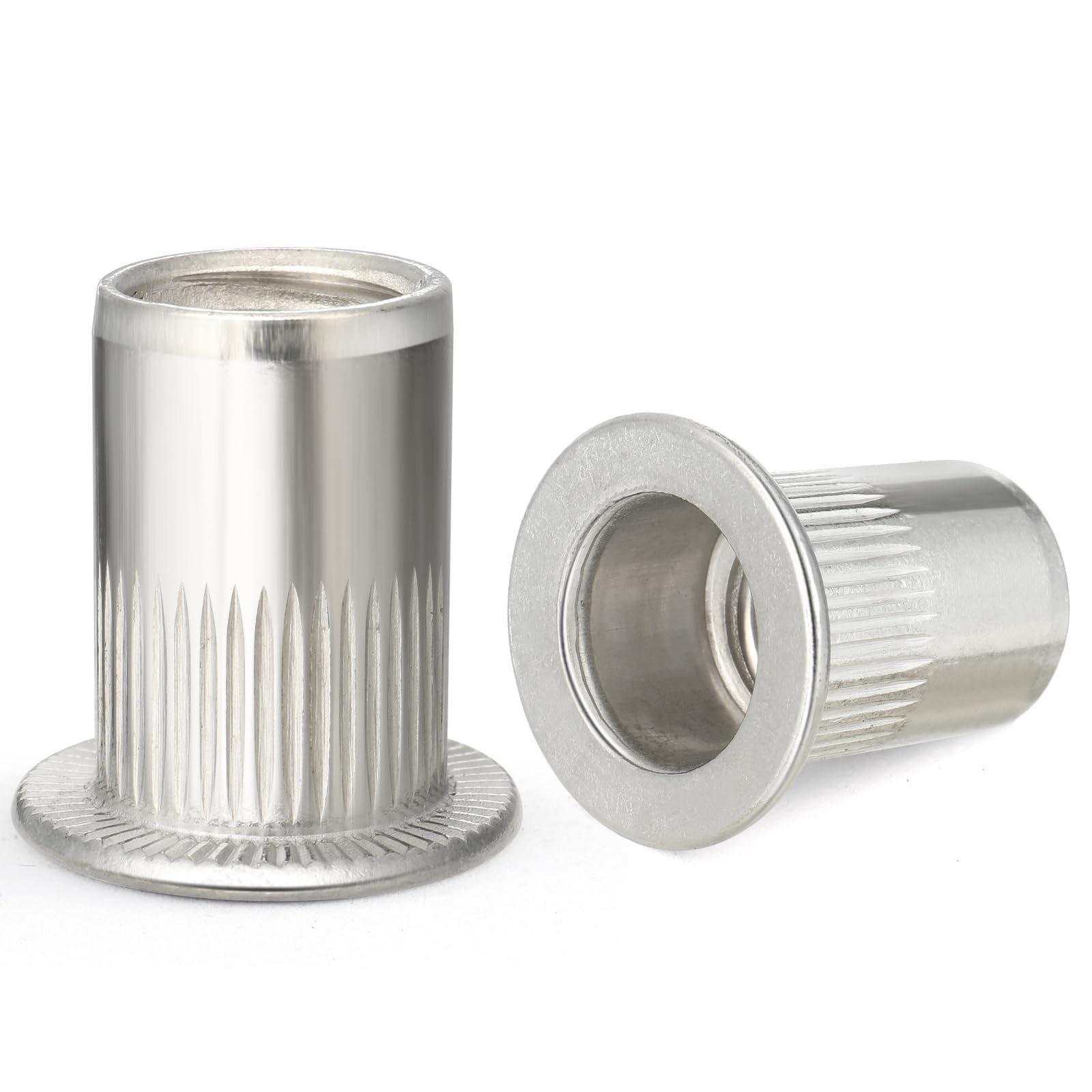 VGBUY 100Pcs M5 Rivet Nut 304 Stainless Steel Rivnut M5, 304 Silver