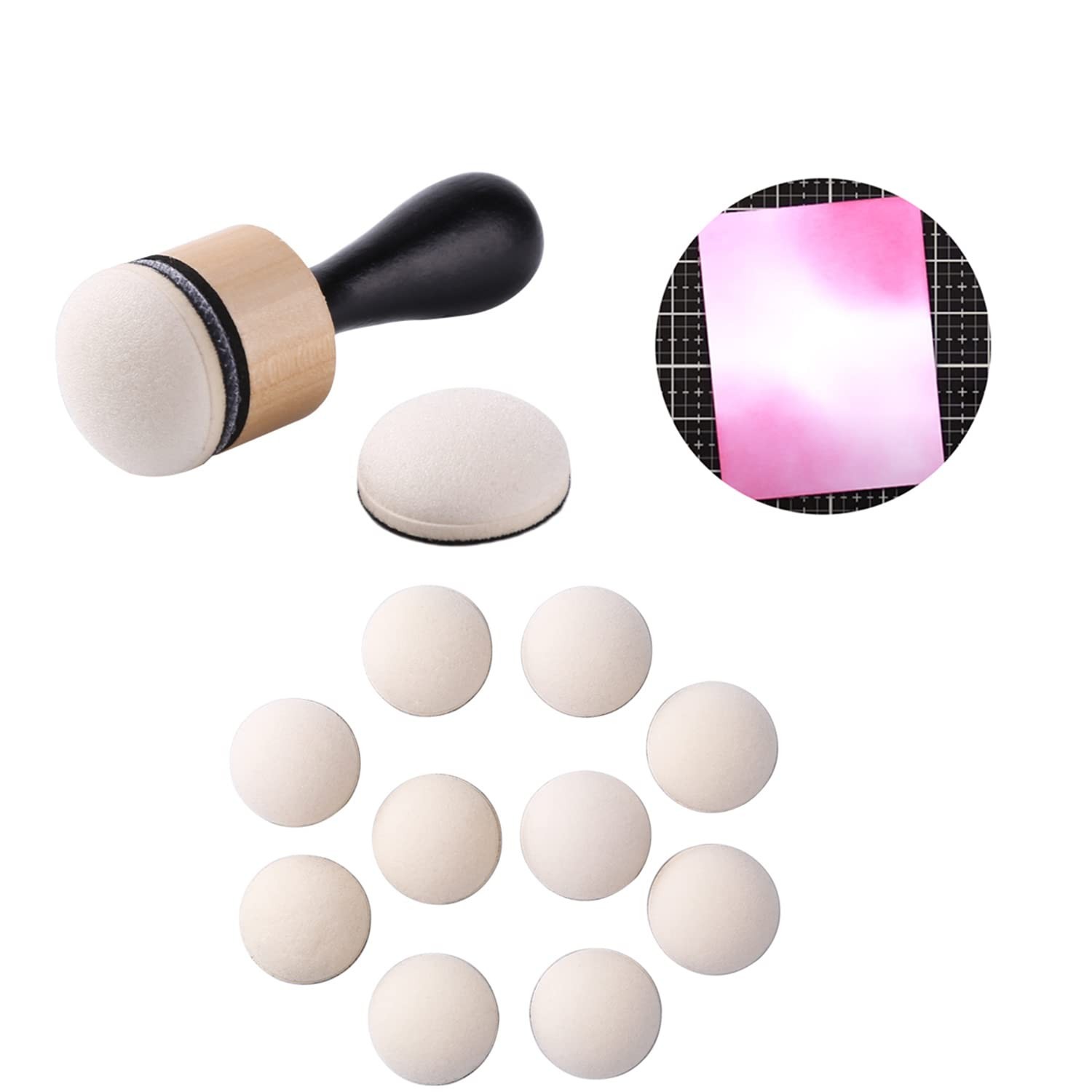 Mini Ink Blending Tool,with Foams Replacement Refill Foam Tool for Foams Scra...