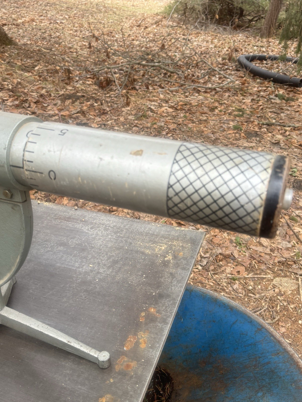 c. 1960s Welch Demonstration Micrometer. 33” Long, 17” Tall. 9” Deep.