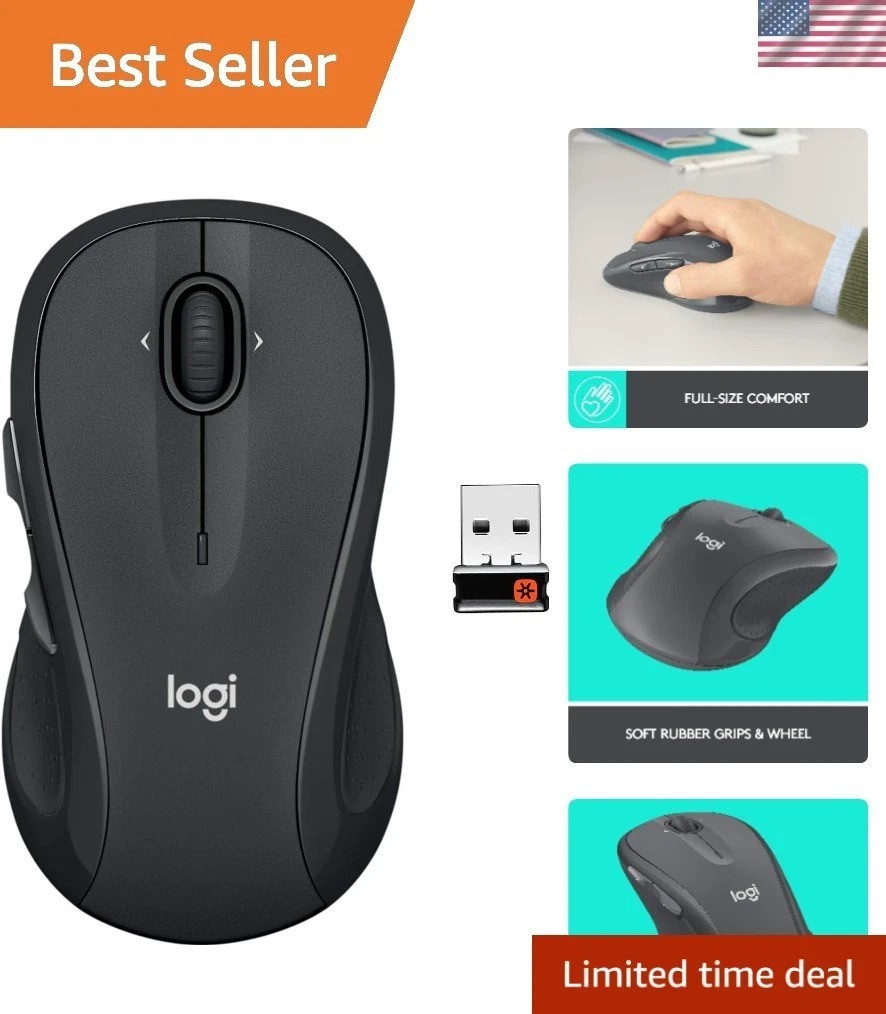 High-Precision M510 Wireless Mouse - 1000 DPI Tracking and Ergonomic Design