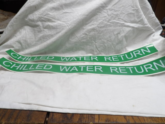 Chilled Water Return Sticker 2" X 26" (qty of 2)