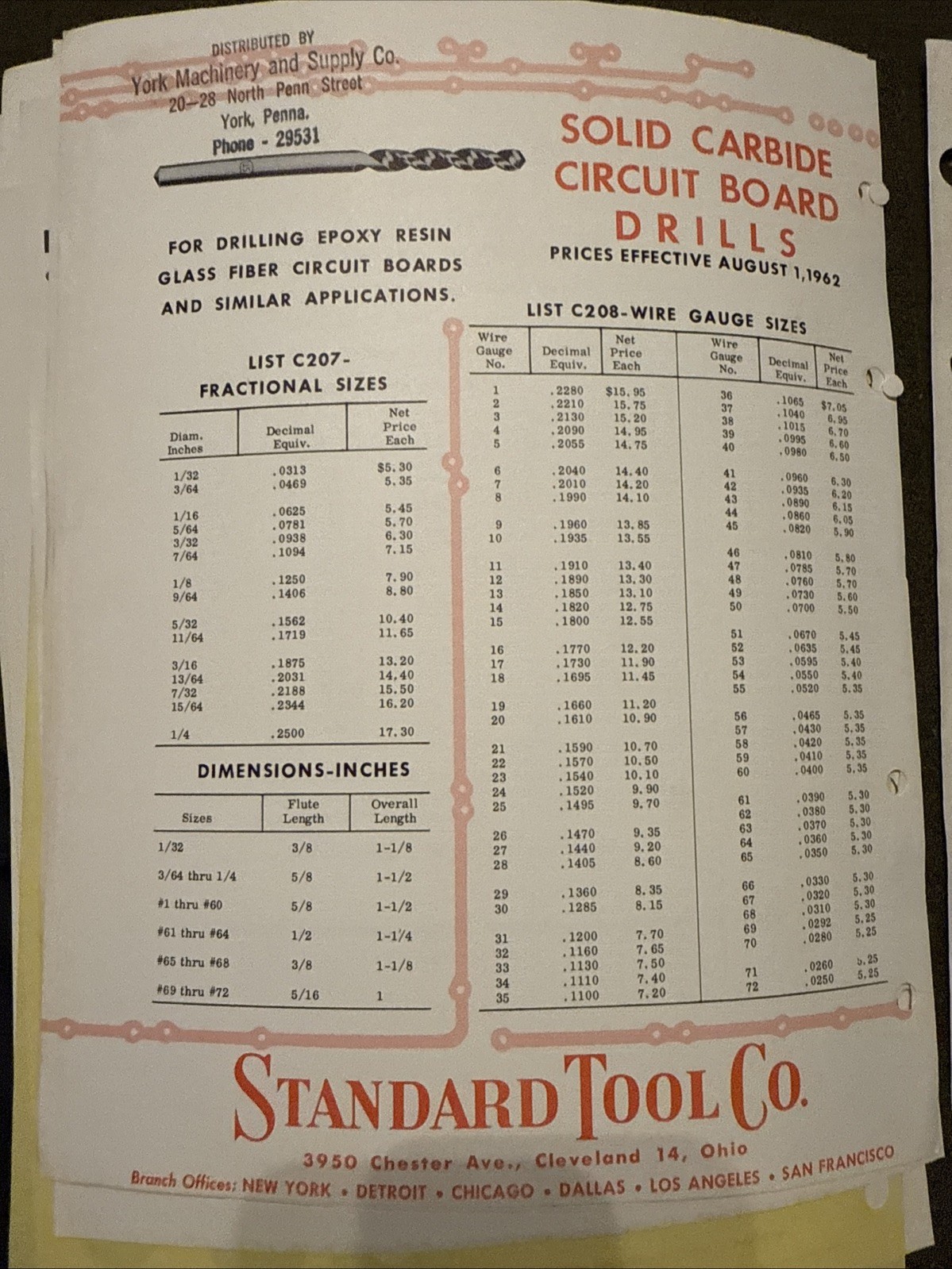 Vintage Standard Tool Co Tool Catalog USA 🇺🇸
