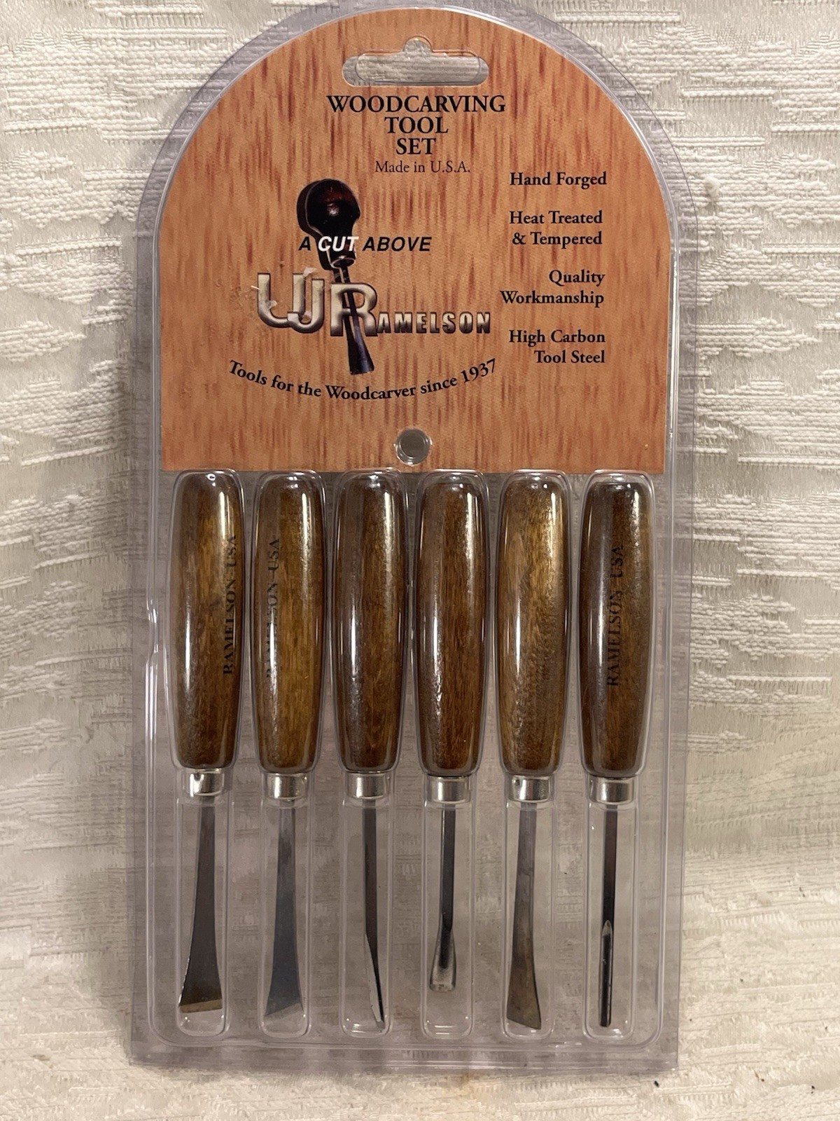 UJ Ramelson Woodcarving Tool Set # 116 USA 6-piece Carving NIP -- 9125