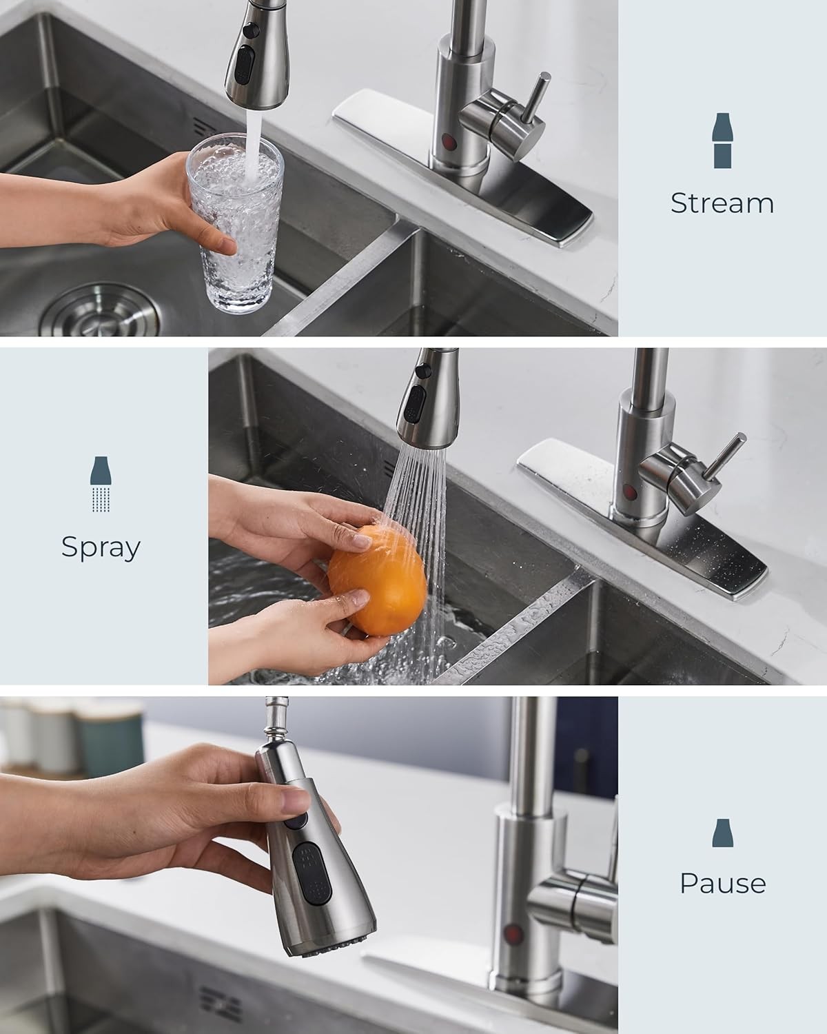 FORIOUS Touchless Kitchen Faucet MM0040 Smart Motion Sensor