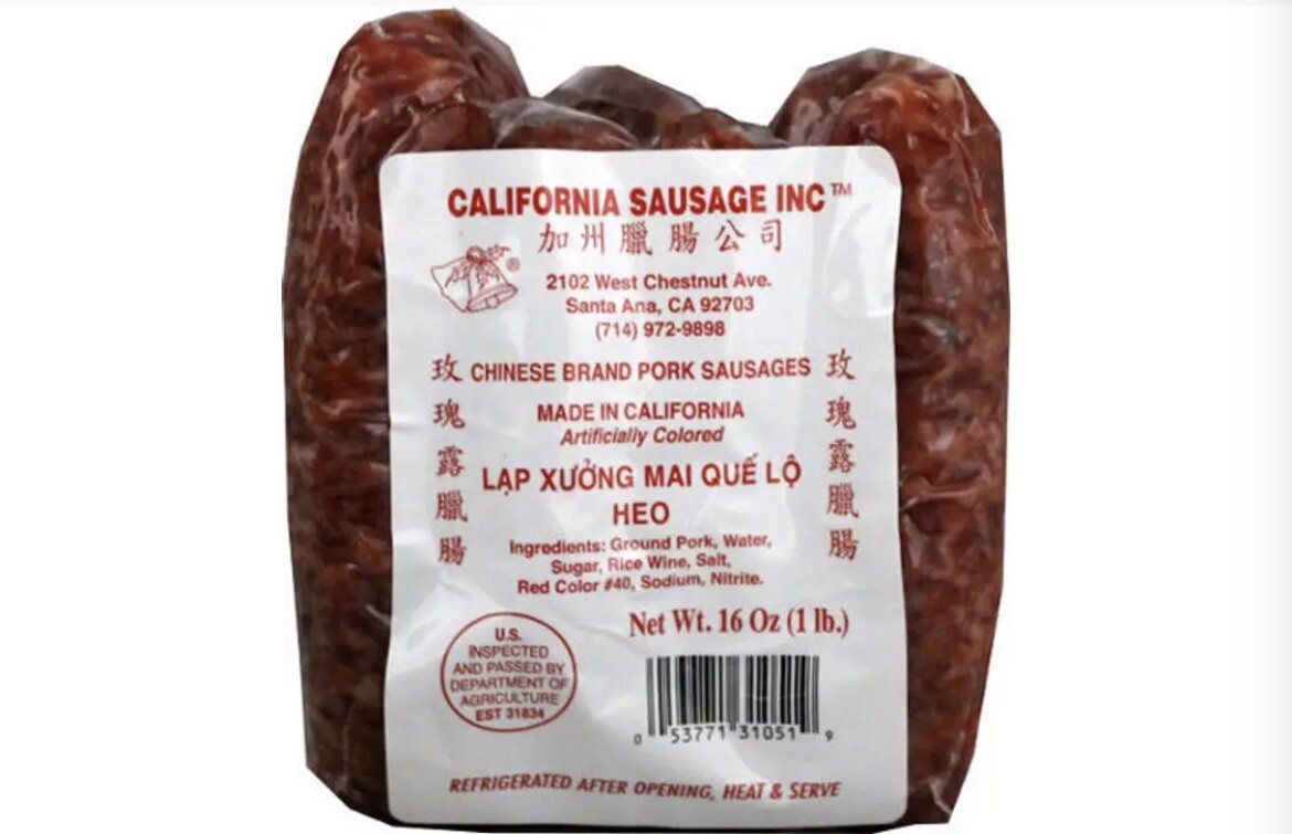 California Sausage Inc Chinese Brand Pork Sausage - 16 Ounces