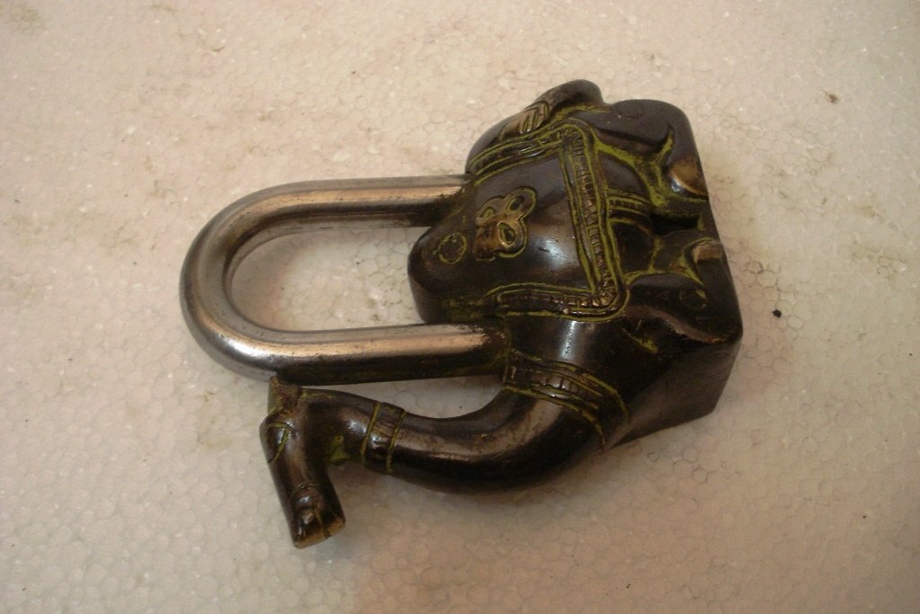 Vintage Finish Handmade Brass Camel Shape Padlock With keys Working Functional