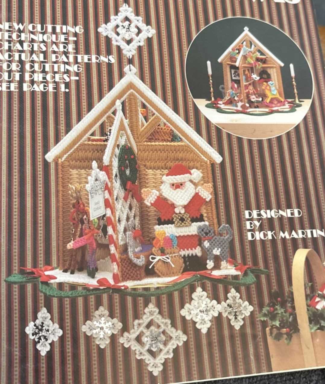 Vtg Rare Leisure Arts SANTA'S WORKSHOP IN PLASTIC CANVAS Ndlpt '85 Leaflet 361