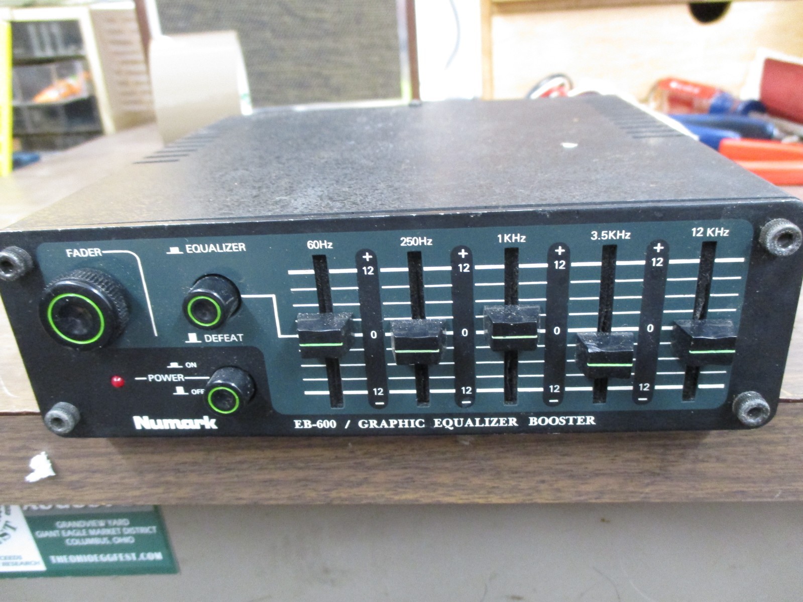 Numark EB-600 Vintage Car Equalizer Booster Made in Japan Powers on no testing