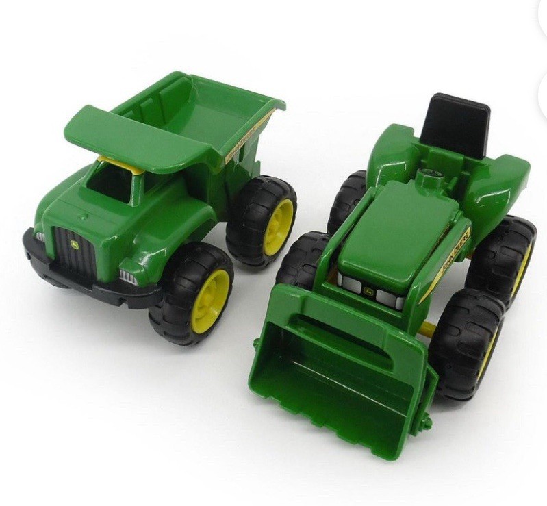 John Deere Tractor & Dump Truck TOMY Kids Farm Toys Sandbox Vehicles Play Set
