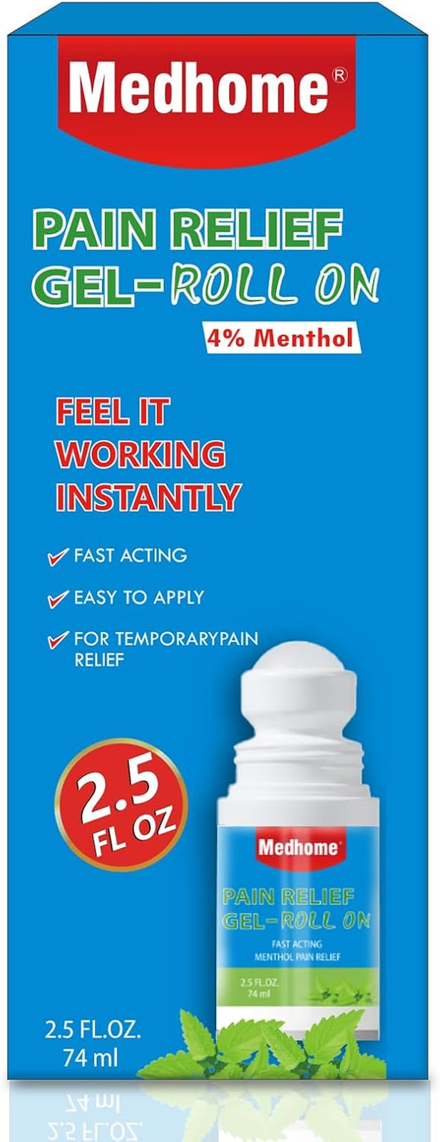 Pain Reliever Roll On for Knee Neck, Hip, Joint, Shoulder, Arthritis Pain Relief