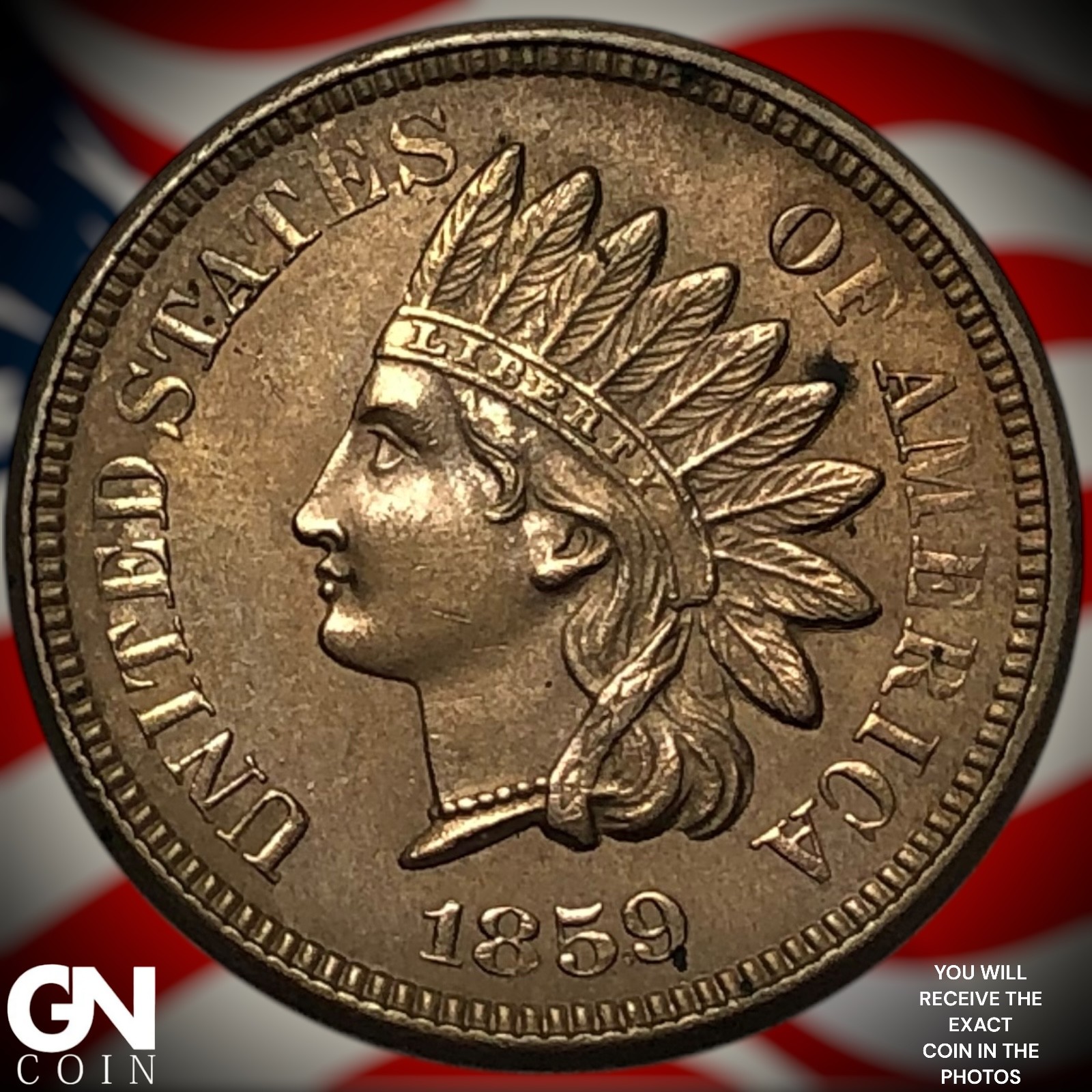 1859 Indian Head Cent Penny Z4510