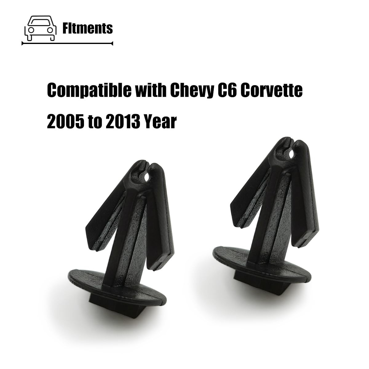 2PCS Front Bumper Outer Clips Compatible with C6 Corvette 2005 to 2013 Year, Fro