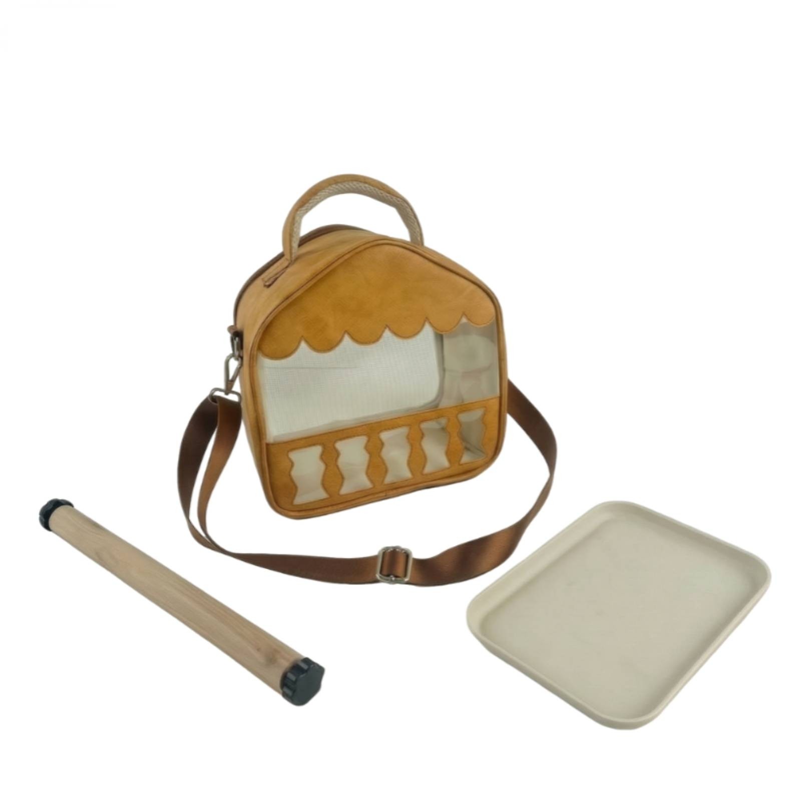 Bird Carrier with Perch Portable Bird Carrier Structured for Outdoor