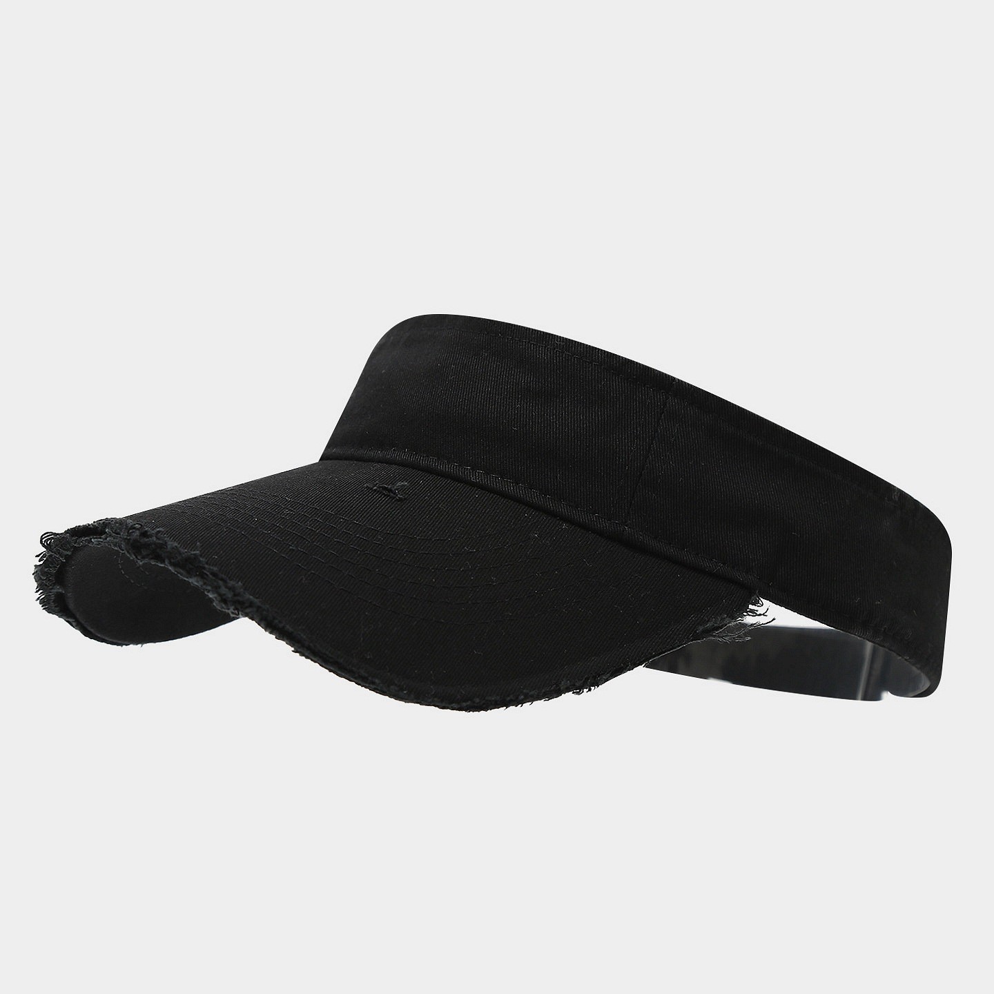 Unisex Visor Hat Washed Cotton Adjustable Sun Cap Outdoor Golf Sun Visor