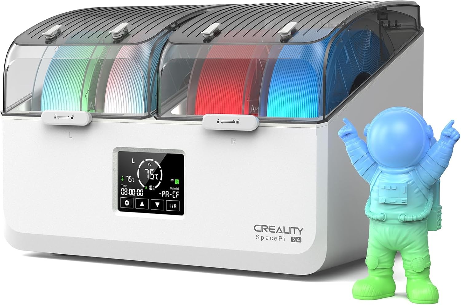 Creality SpacePi X4L 3D Printer Filament Storage Box 4 Spool Dryer Box 75℃ Heat