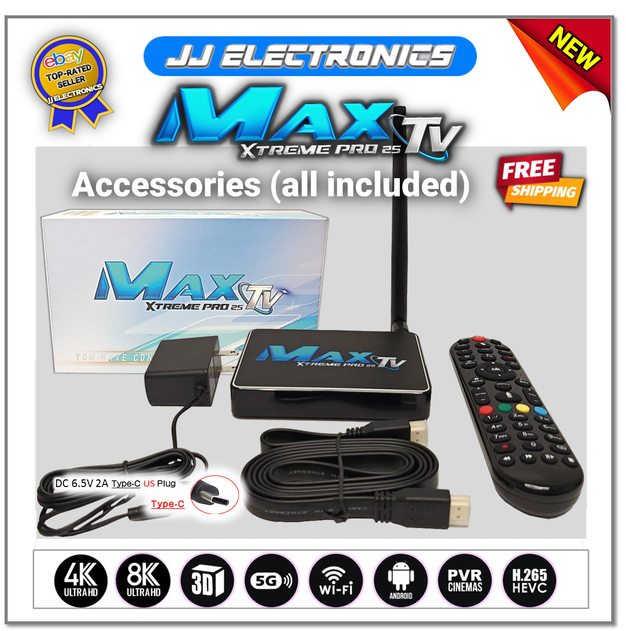 MaxTV Xtreme PRO 25 5G 8K 2025-2026 QUAD CORE 64BIT ANDROID Box MaxTV