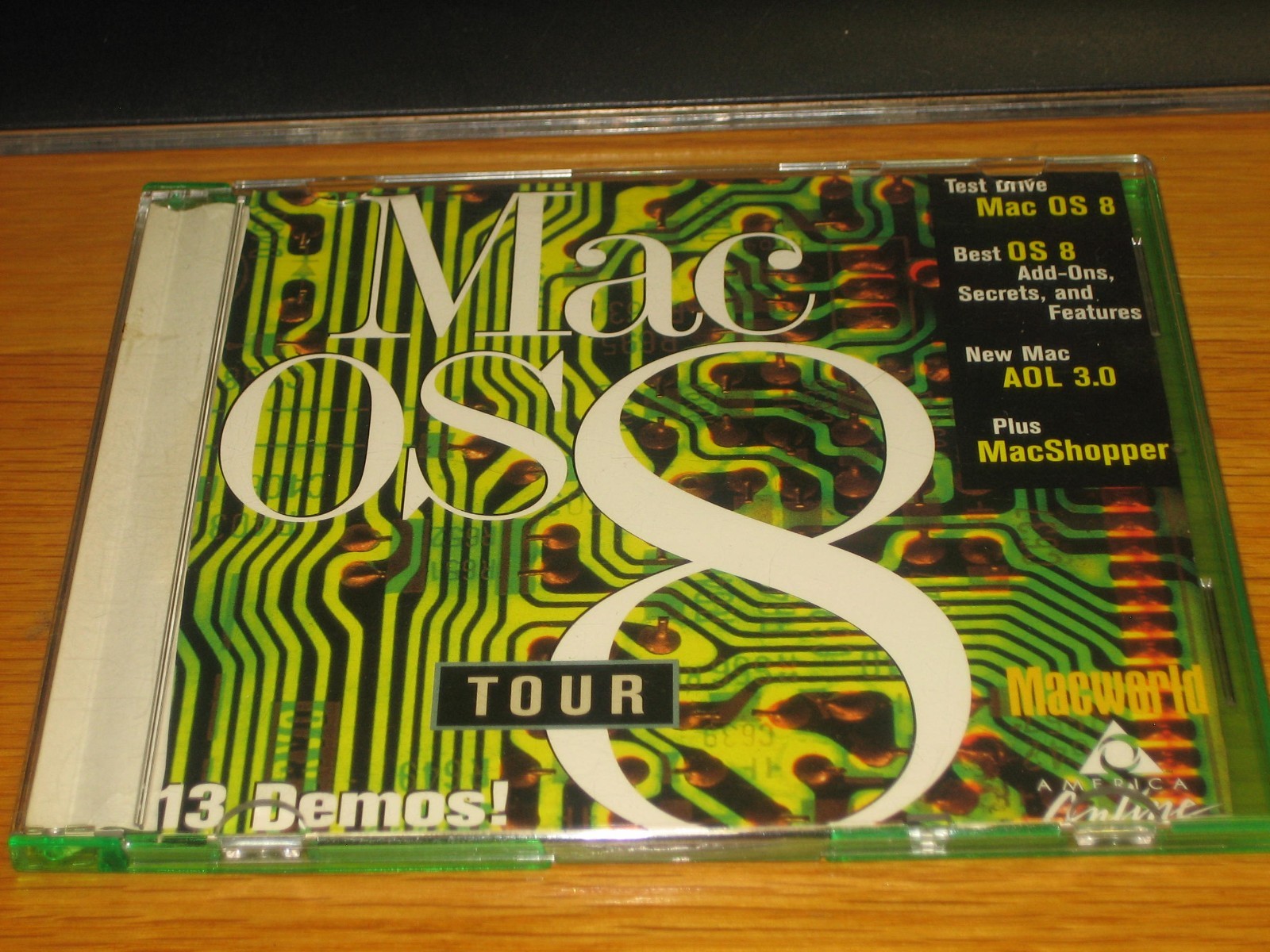 1997 AMERICA ONLINE Apple Mac OS8 Tour CD Vintage Promotional Item
